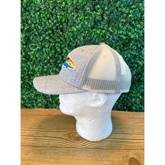 Local Crowns Fish Collection Island Views Trucker Snapback Hat Heathered Gray - Picture 2 of 7